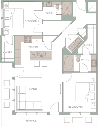 Floorplan THE CLEAR FORK | B1