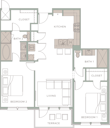 Floorplan THE CLEAR FORK | B2