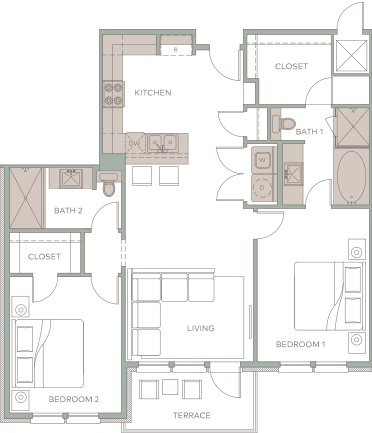 Floorplan THE CLEAR FORK | B3